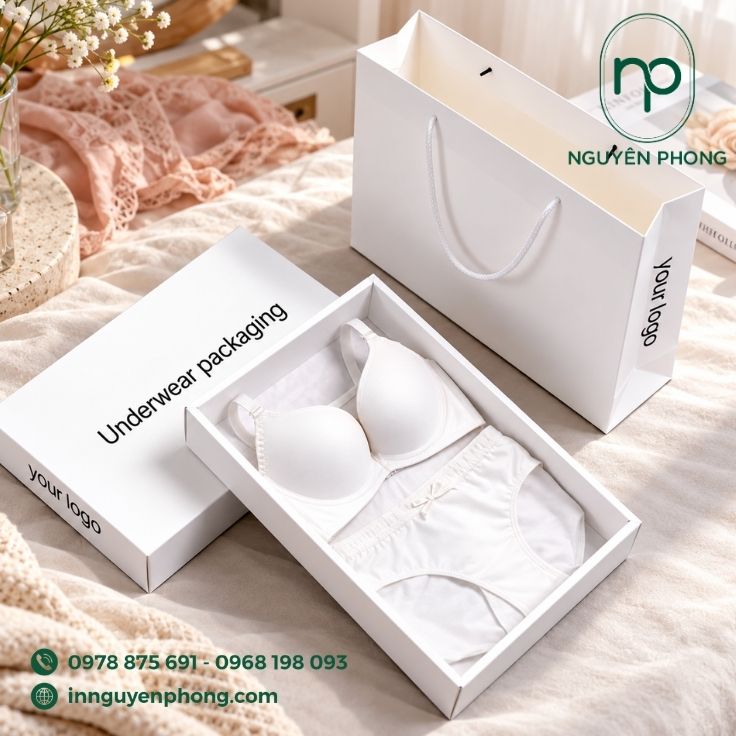 In Hộp Giấy Đựng Đồ Lót Chất Lượng Cao